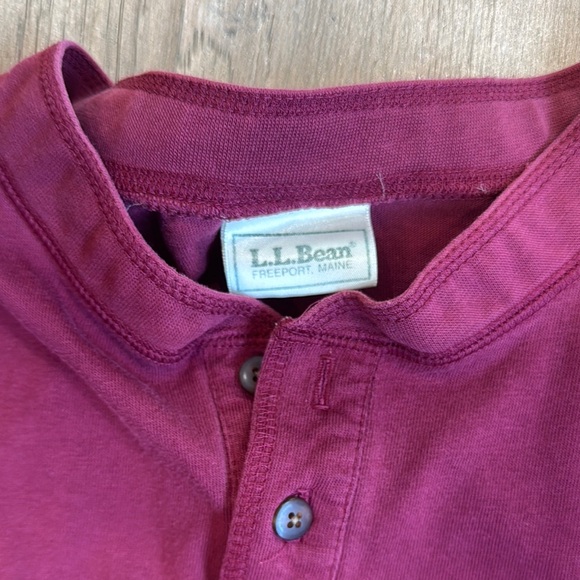 Vintage L.L. Bean Maroon Long Sleeve Tee Classic Comfort Size XL - Picture 4 of 12